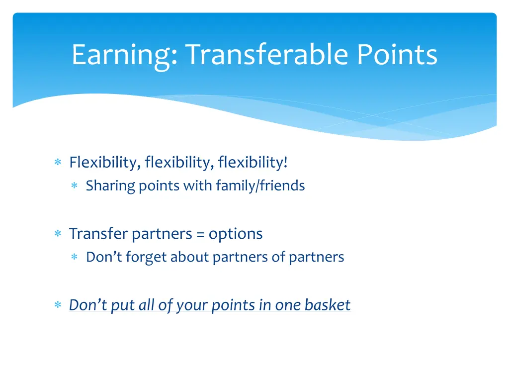 earning transferable points