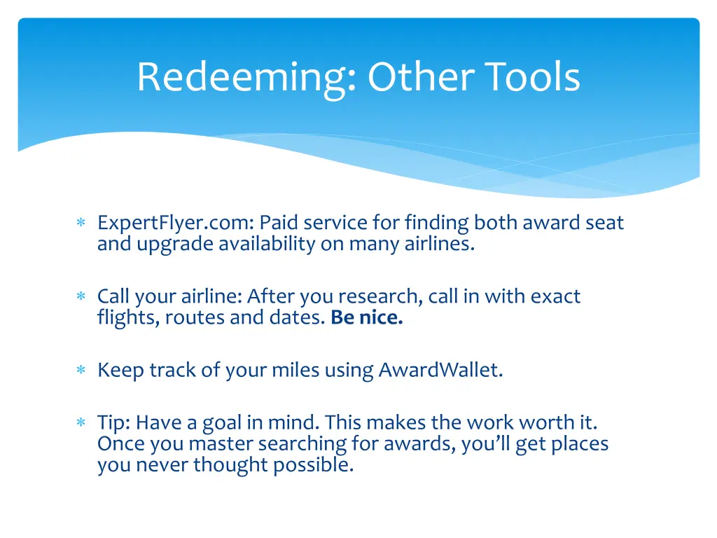 redeeming other tools