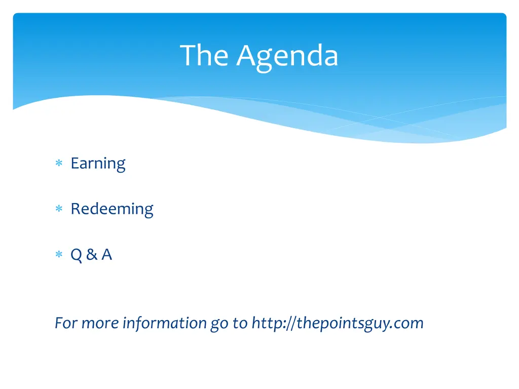 the agenda