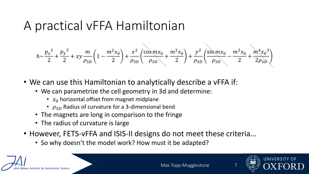 a practical vffa hamiltonian