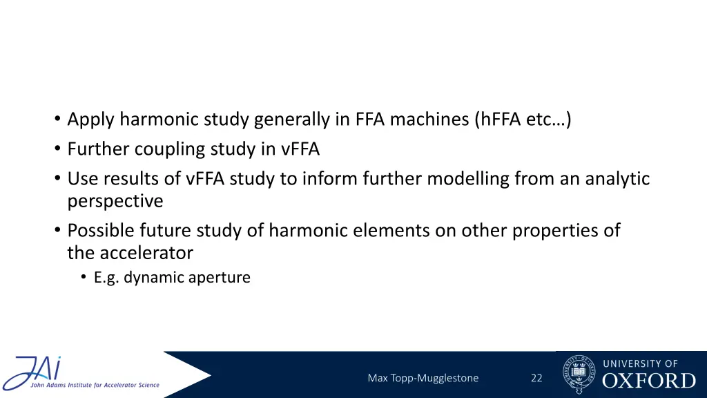 apply harmonic study generally in ffa machines