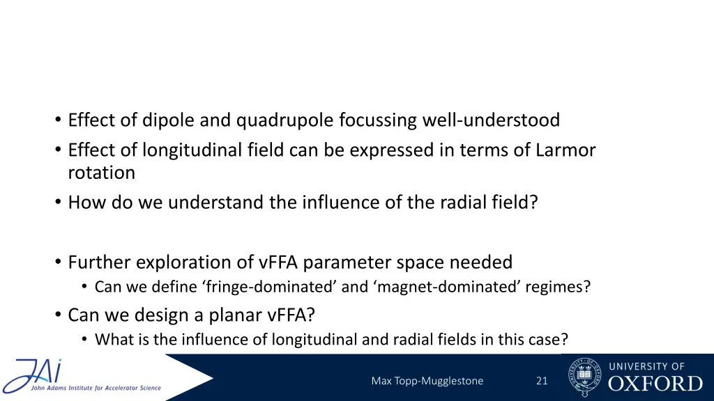 effect of dipole and quadrupole focussing well