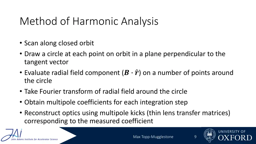 method of harmonic analysis