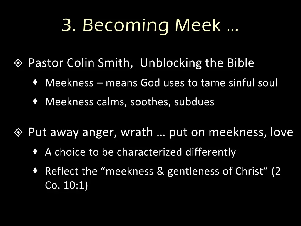 3 becoming meek