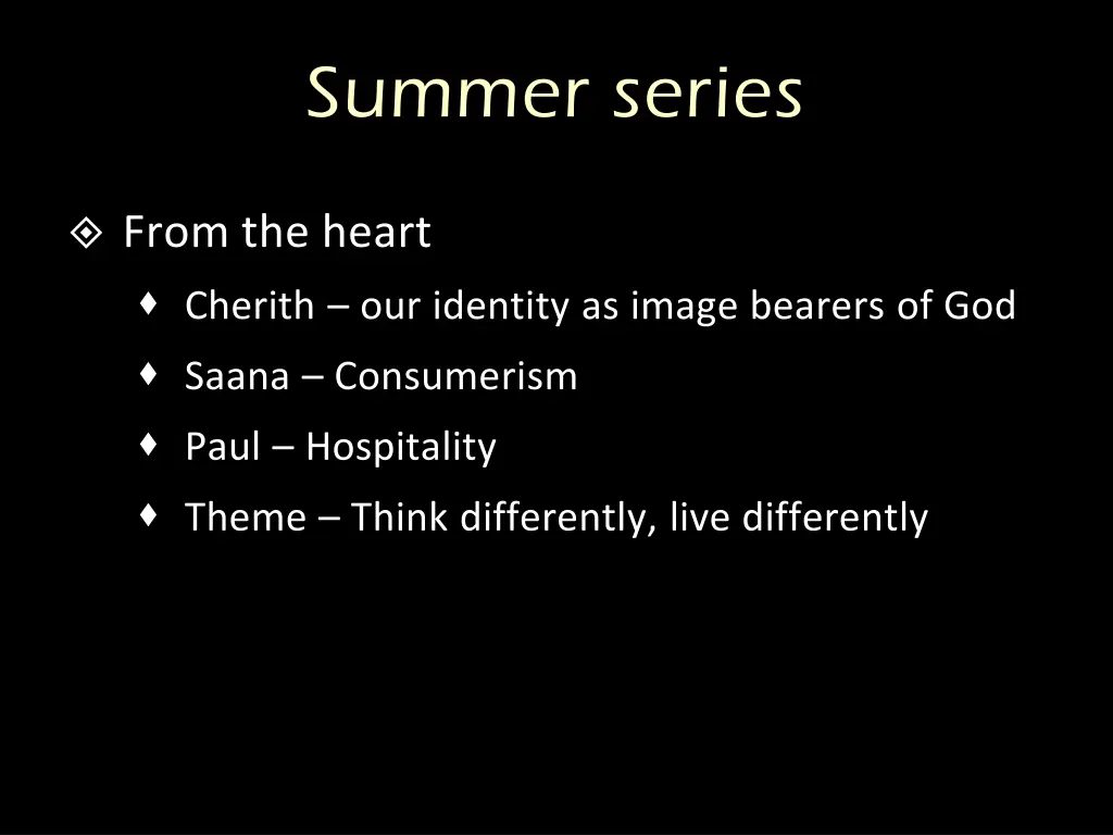 summer series