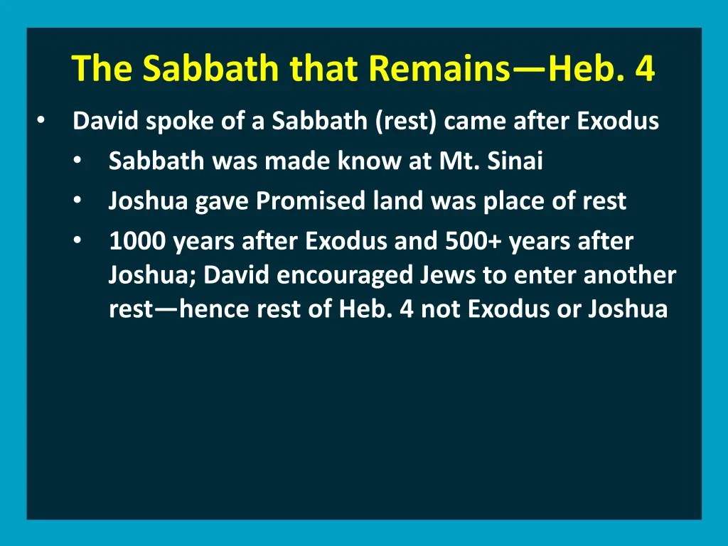 the sabbath that remains heb 4 1