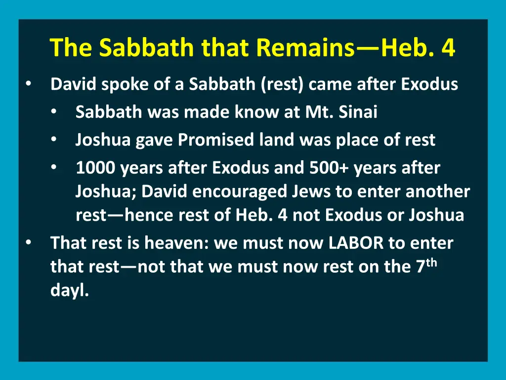 the sabbath that remains heb 4 2