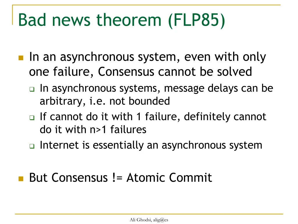bad news theorem flp85