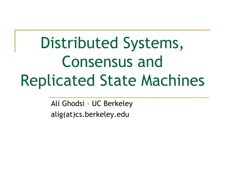 distributed systems consensus and replicated