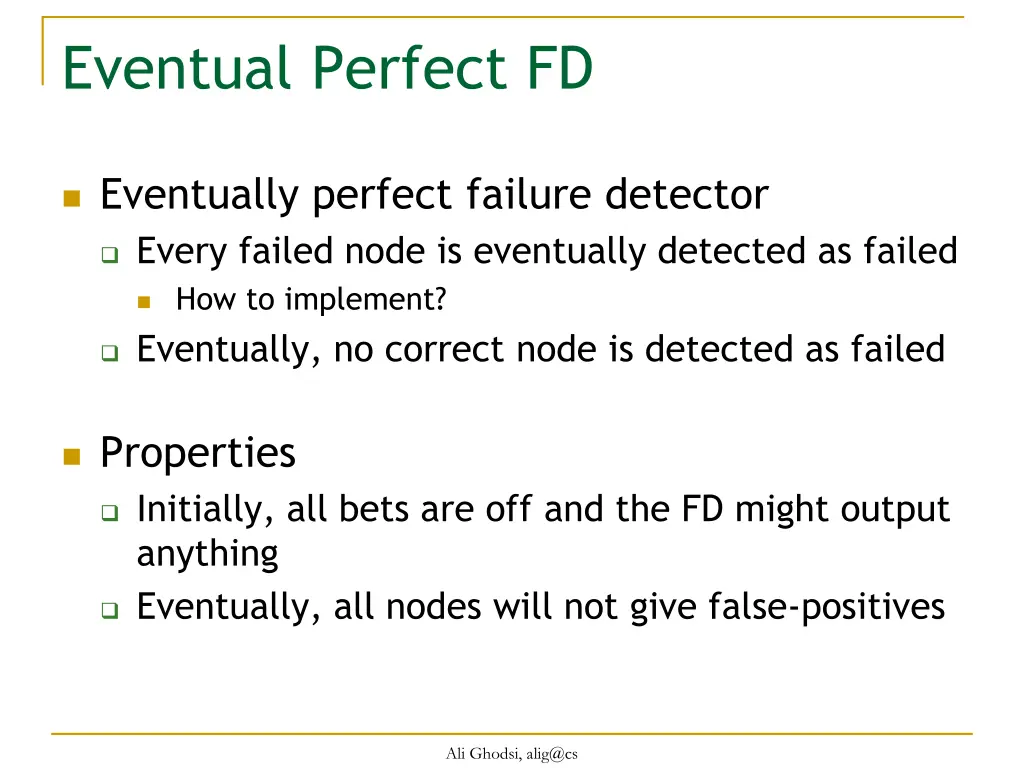 eventual perfect fd