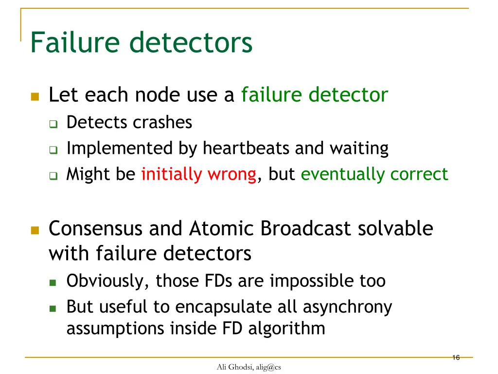 failure detectors