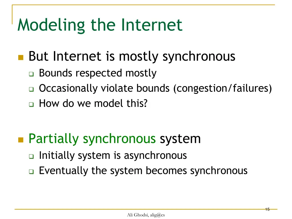 modeling the internet