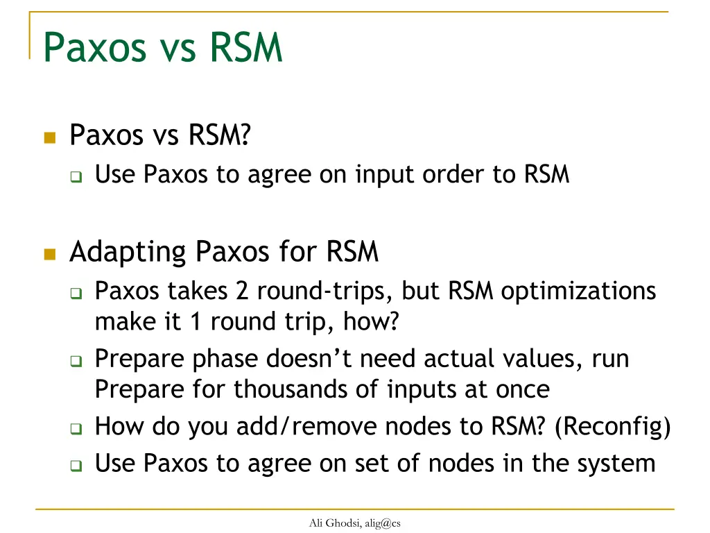 paxos vs rsm