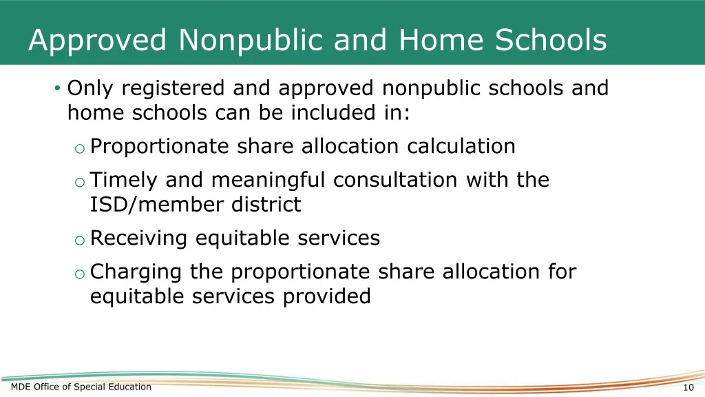 approved nonpublic and home schools
