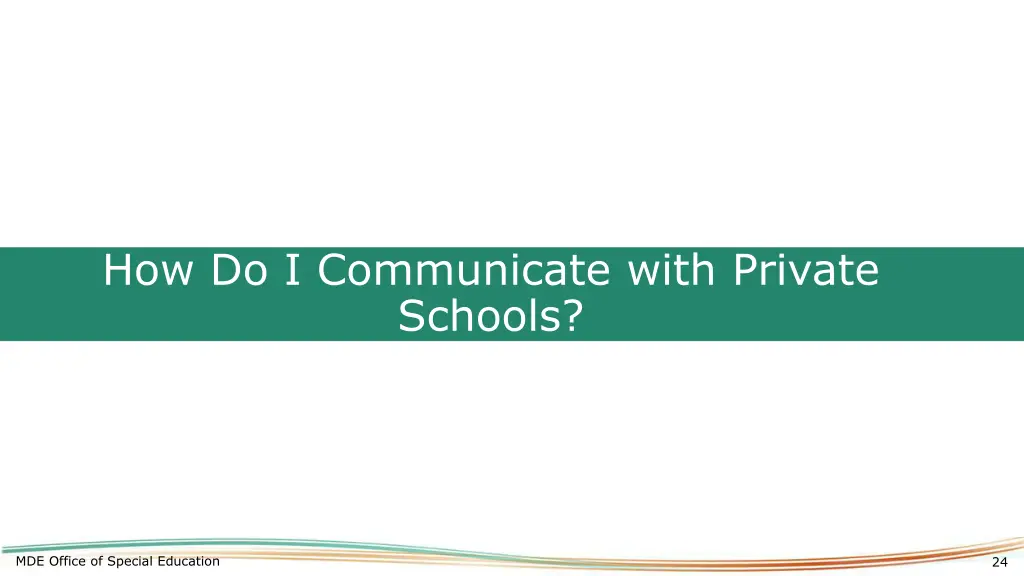 how do i communicate with private schools