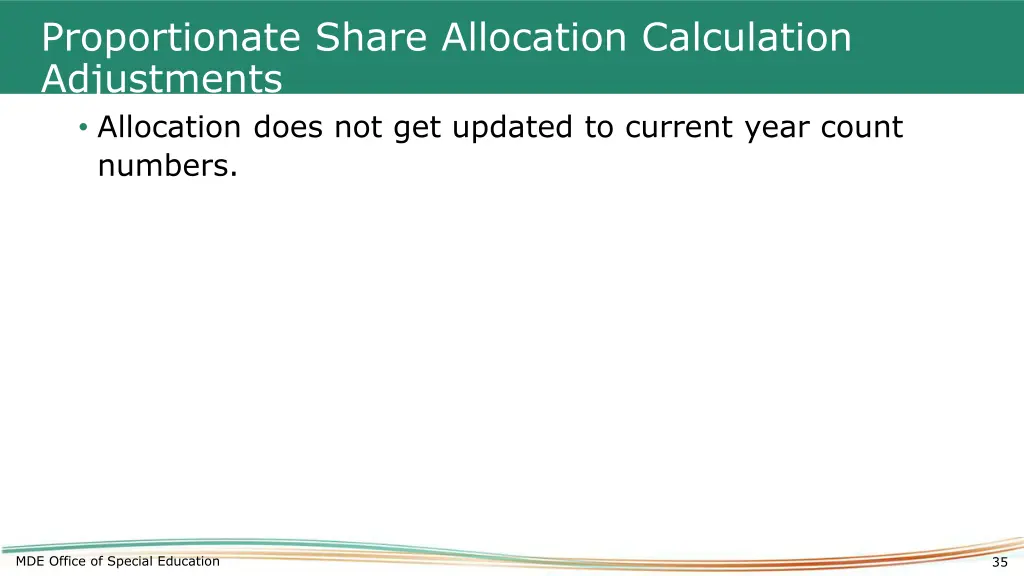 proportionate share allocation calculation
