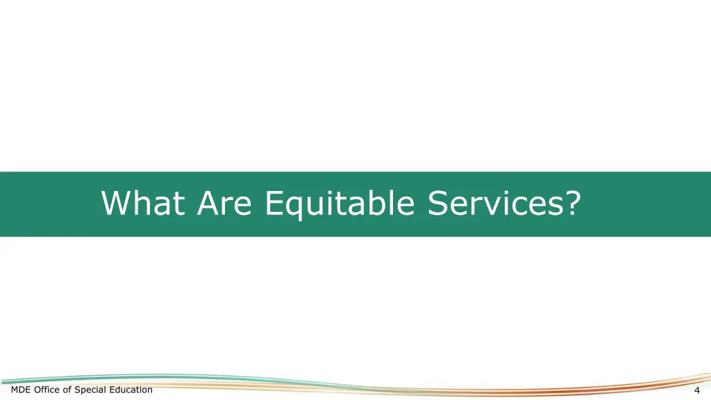 what are equitable services