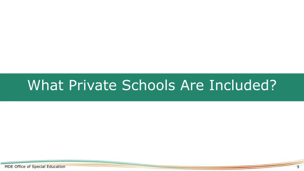 what private schools are included