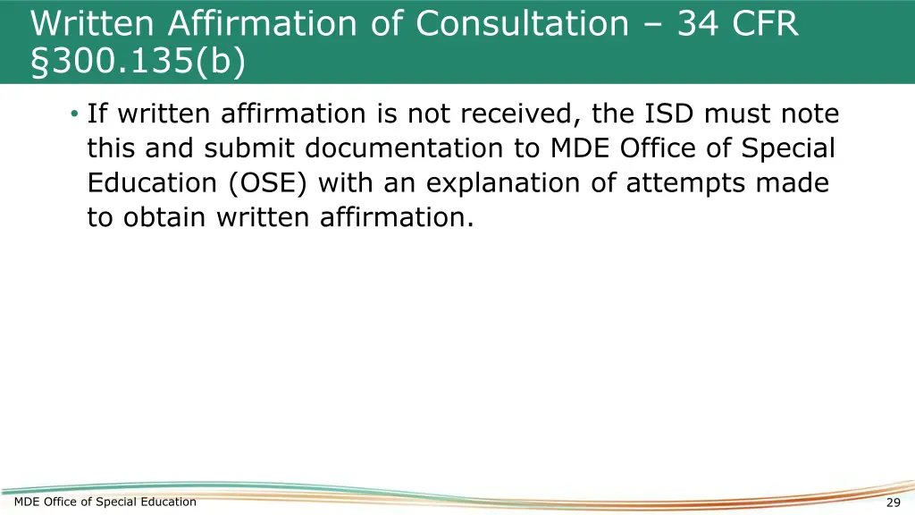 written affirmation of consultation 1