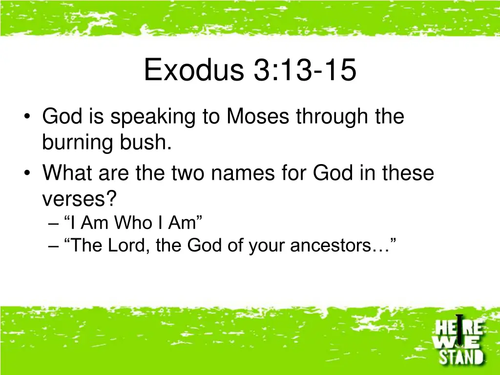 exodus 3 13 15