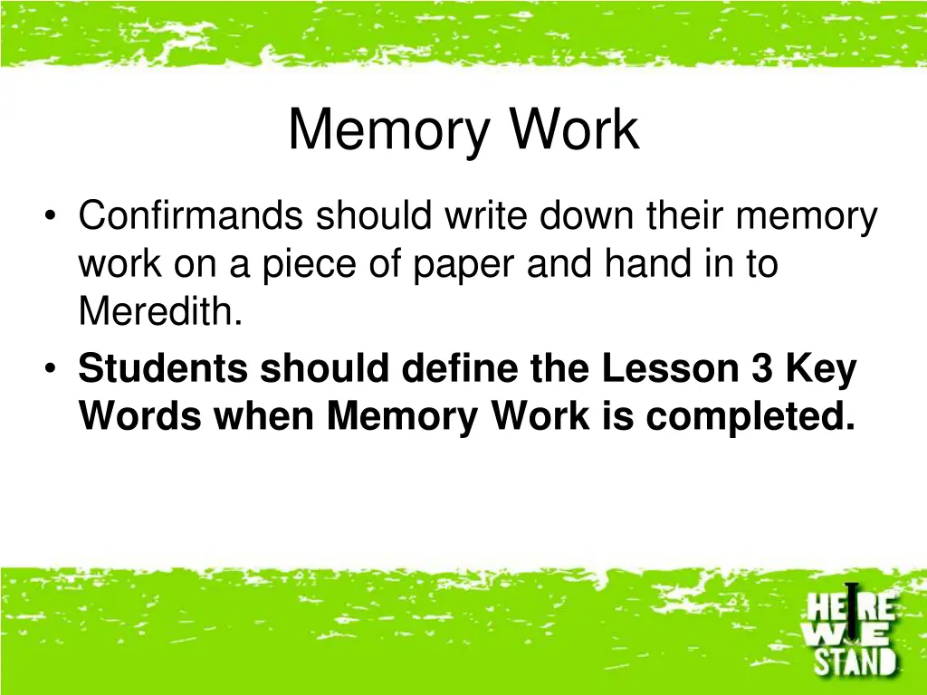 memory work
