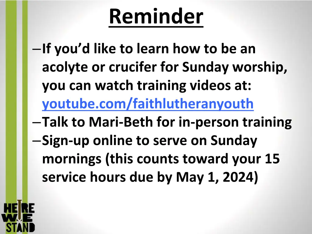 reminder