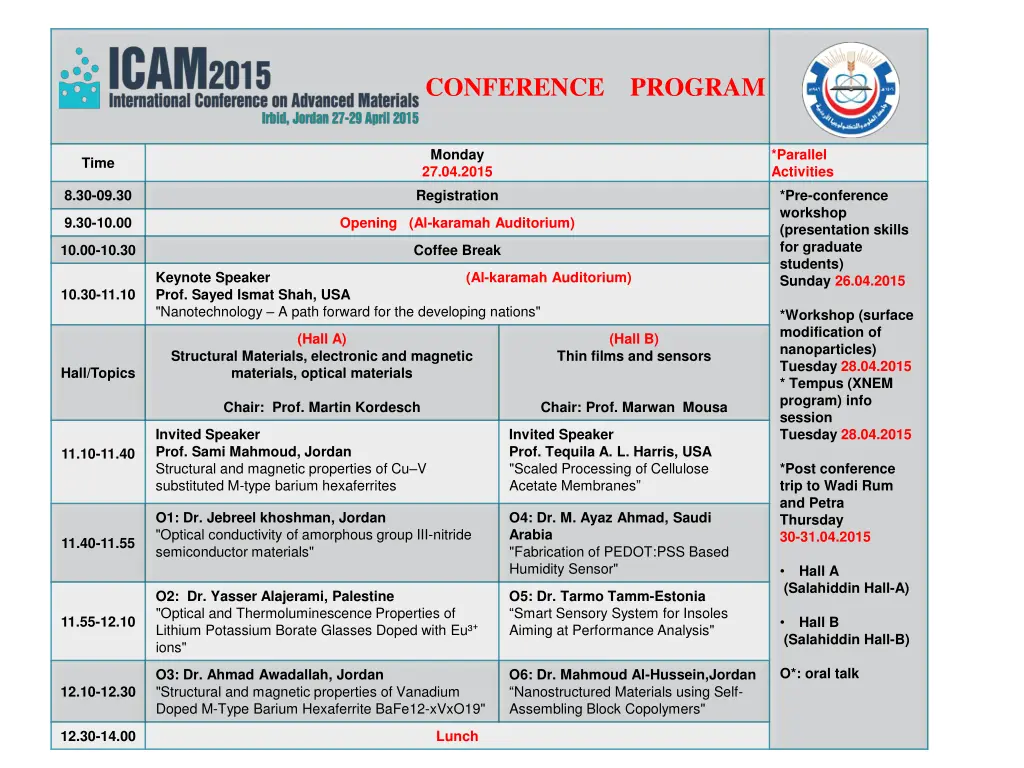 conference program