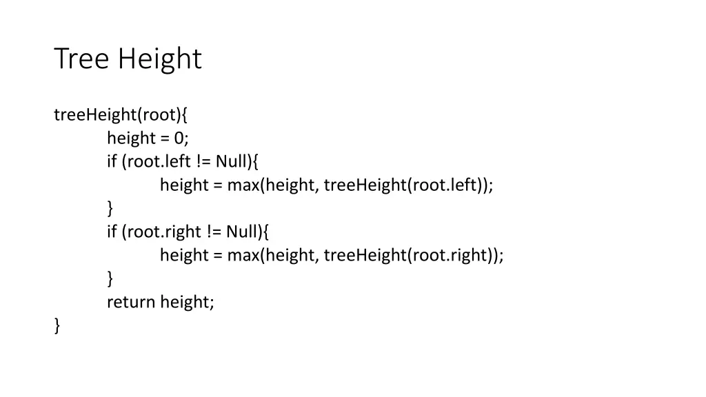 tree height