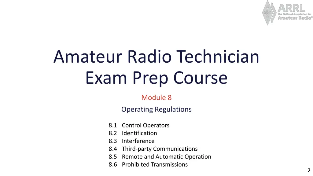 amateur radio technician exam prep course