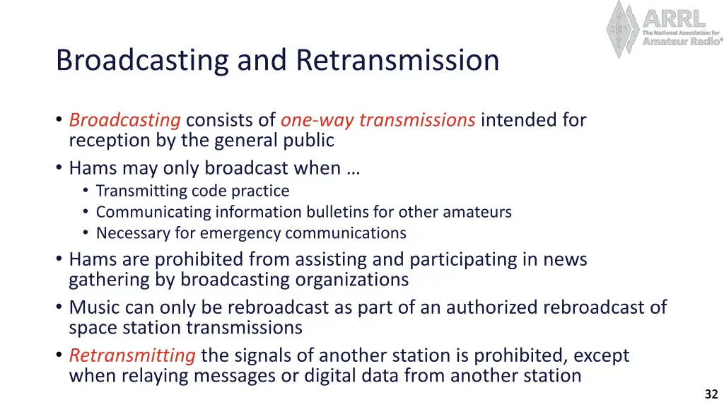 broadcasting and retransmission