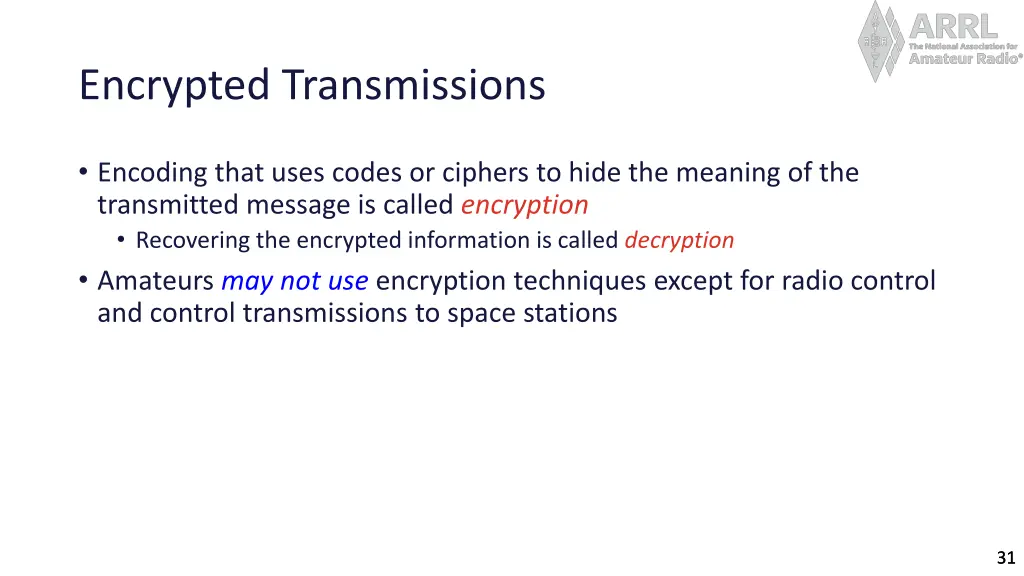 encrypted transmissions