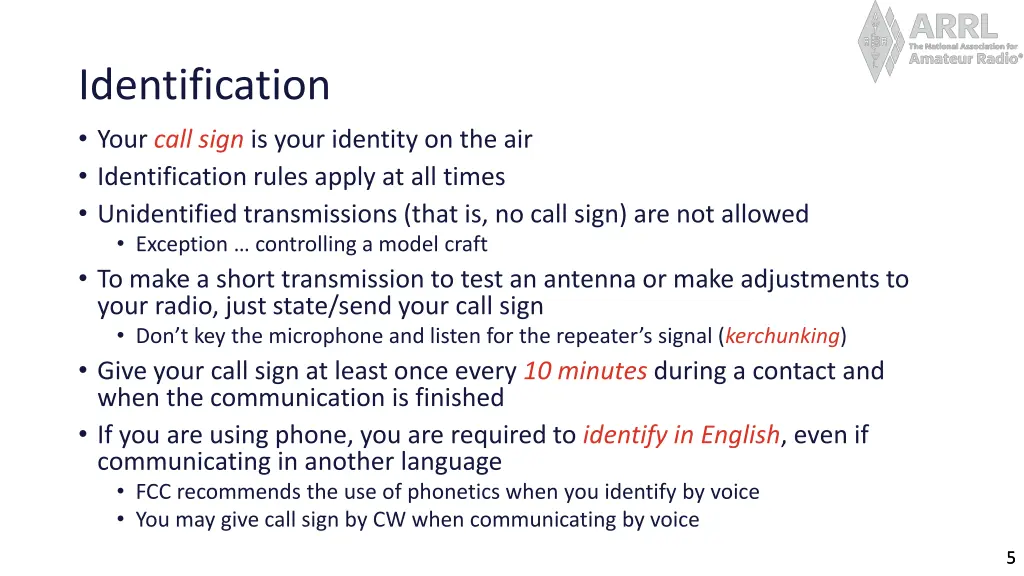 identification your call sign is your identity
