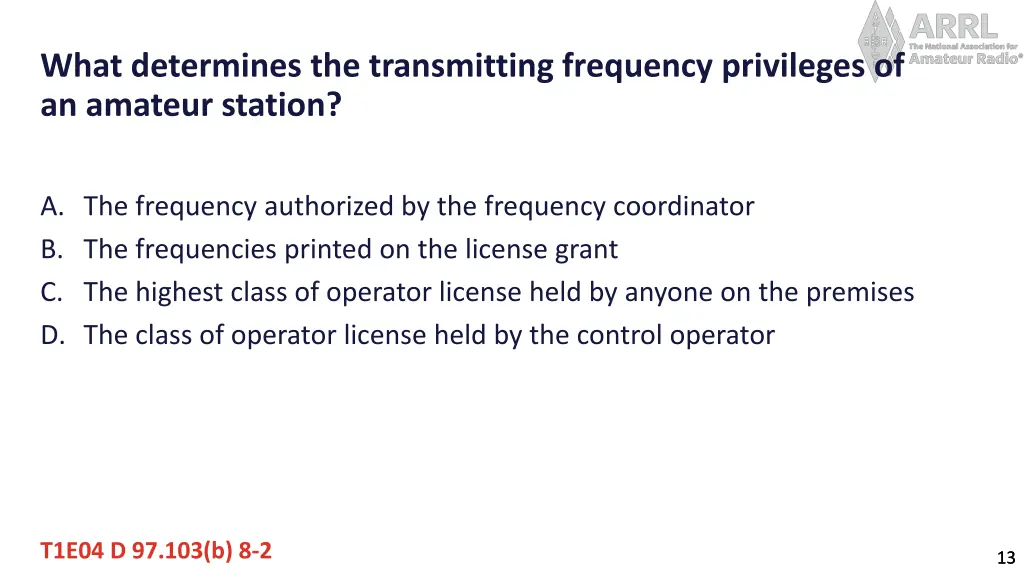 what determines the transmitting frequency