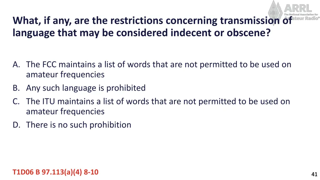 what if any are the restrictions concerning