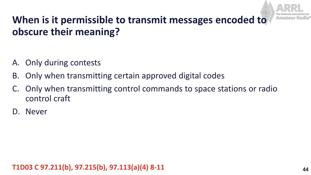 when is it permissible to transmit messages