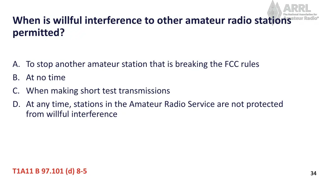 when is willful interference to other amateur