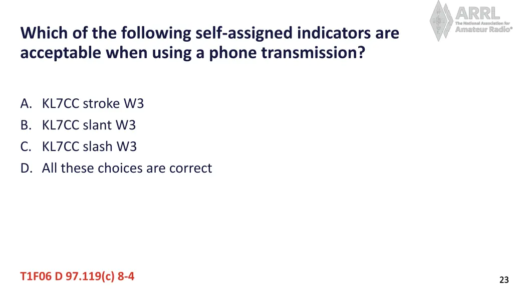 which of the following self assigned indicators