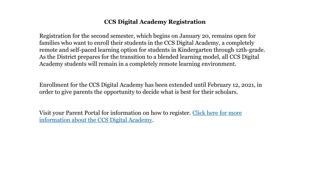 ccs digital academy registration