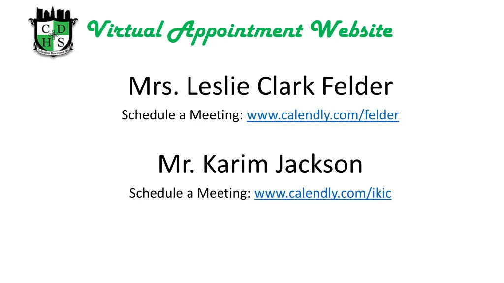 virtual appointment website