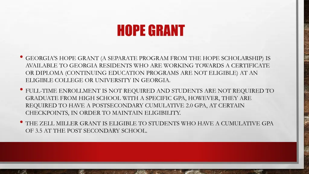 hope grant