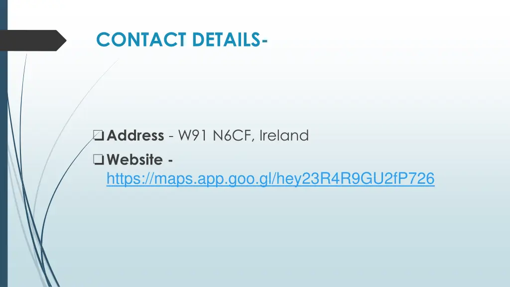 contact details