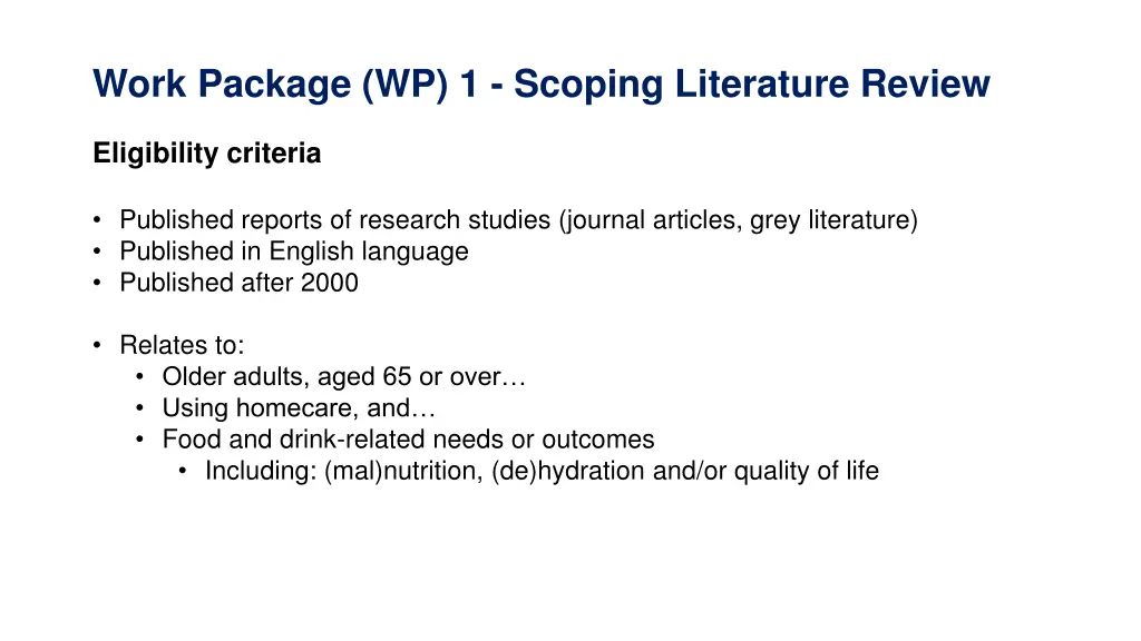 work package wp 1 scoping literature review 1