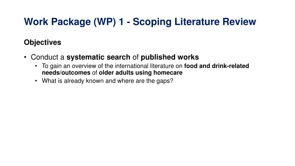 work package wp 1 scoping literature review