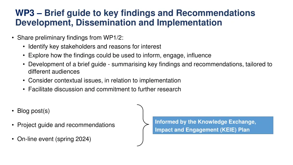 wp3 brief guide to key findings