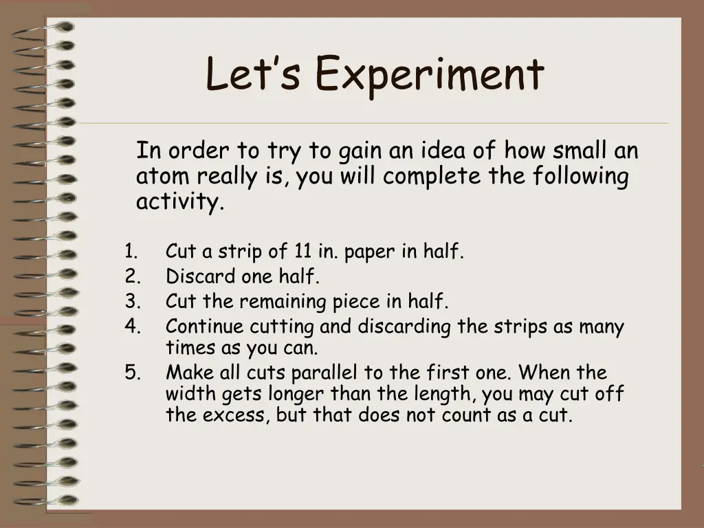 let s experiment