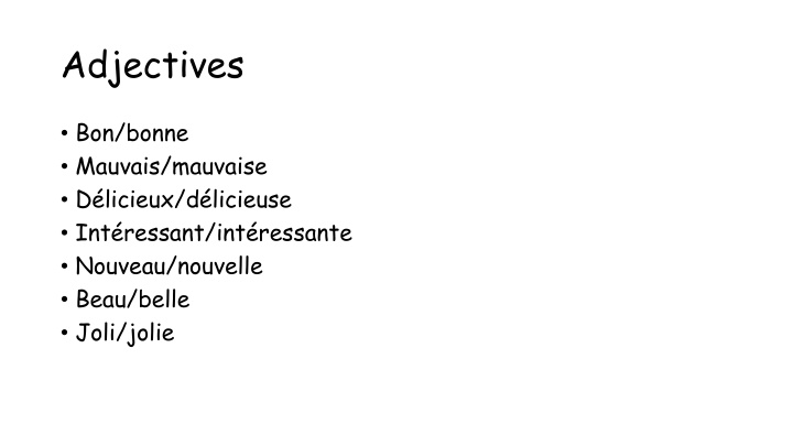 adjectives