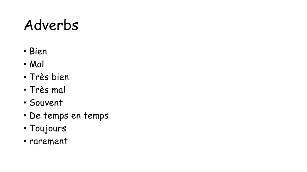 adverbs