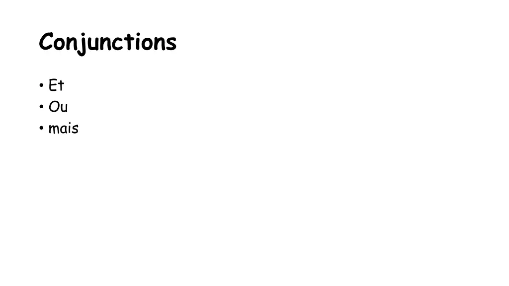 conjunctions