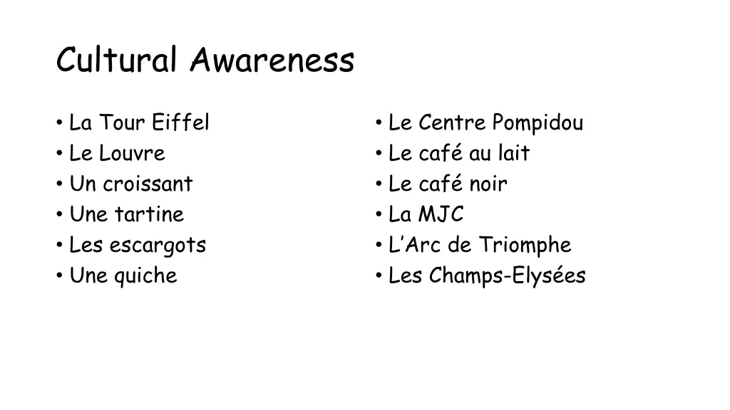 cultural awareness