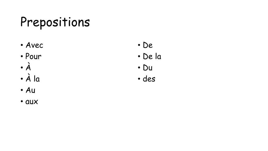 prepositions
